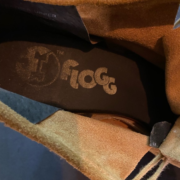 SOLD💔FLOGG mustard suede Demi wooden platform shoe 8.5 - Picture 9 of 11